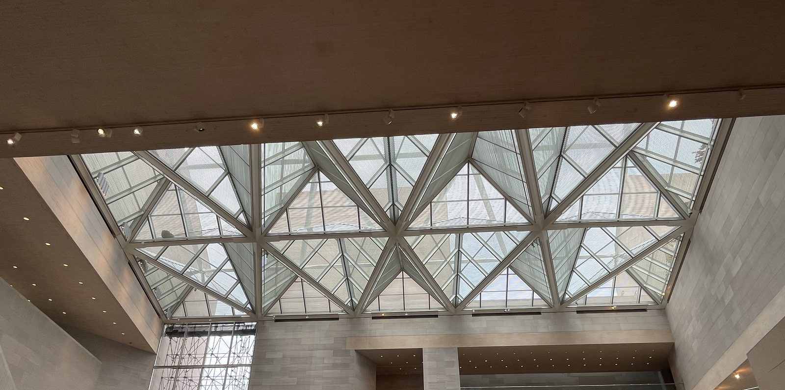 The finished atrium under the new National Gallery of Art skylight